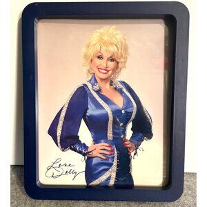 Picture of Dolly Pardon Signed 9 x 11 in Blue Frame  # 1873